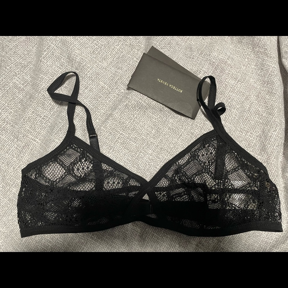 Bottega Veneta Lace Bra Black size 40